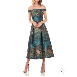 NWT Kay Unger Carina Off The Shoulder Dress